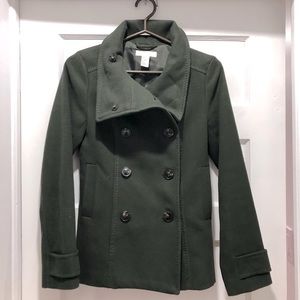 Deep green like-new H&M coat